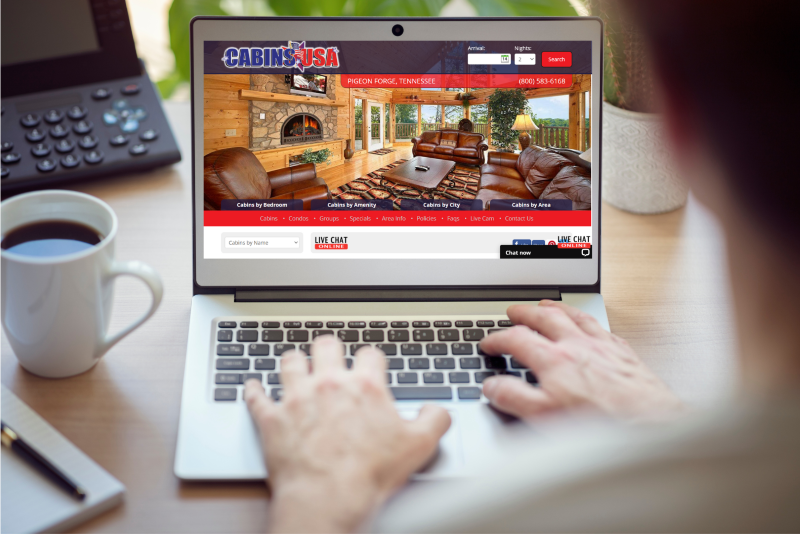 Cabins USA Computer Screen